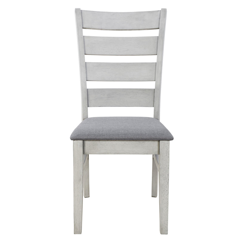 6-Piece Retro 59"L Rectangular Dining Table Set, Table with Unique Legs and 4 Upholstered Chairs & 1 Bench for Dining Room and Kitchen (White)