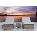3 Piece Chaise Lounge Set With Adjustable Reclining - Gray Mix by Unique Piece Furniture
