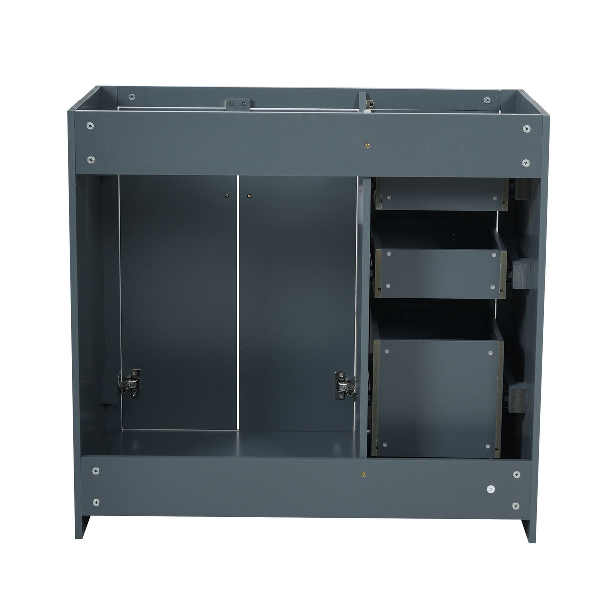 Retro Style Bathroom Vanity, 3 Drawers & Soft Closing Doors, photo 39 of 40