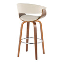 Vintage Mod - Mid Century Modern Fixed Height Barstool With Swivel With Round Footrest (Set of 2) by HouseOfZazla