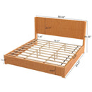 Solid Wood Platform Bed Frame with Headboard, King Size by HouseOfZazla
