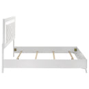 Cassia Queen LED Panel Bed White High Gloss