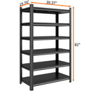 Garage Shelving Units 2400LBS Heavy Duty Storage Shelves Adjustable Metal Shelf 6 Tier - Black by HouseOfZazla