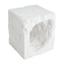 Lyra Outdoor Patio Karst Cave Inspired MGO Side Table White