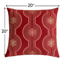 Holiday Throw Pillow With Snowflake Embroidery by Unique Piece Furniture