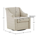 Justin - Swivel Glider Chair With 360 Degree Rotation - Tan by HouseOfZazla