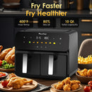 10QT Dual Air Fryer with 2 × 5QT Double Basket and SyncCook by HouseOfZazla