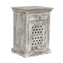 Wooden Nightstand With 1 Drawer 1 Door by HouseOfZazla