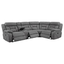 Barton - Upholstered Power Reclining Sectional Sofa - Gray