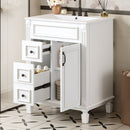 Bathroom Vanity With Sink, Compact Cabinet & 2 Drawers And Adjustable Shelf by HouseOfZazla
