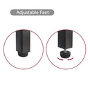 40.16" Rattan Coffee table, sliding door for storage, metal legs, Modern table for living room, natural