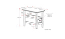 Amherst - Narrow Side Table - Hickory Brown by HouseOfZazla