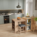 Dawson - 3 Piece Counter Height Table Set - Oak by HouseOfZazla