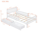Platform Bed With Guardrails On Both Sides And 2 Storage Drawers by HouseOfZazla