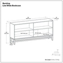 Banting - Low Wide Bookcase - Walnut Brown