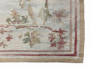 9x12 Flatweave Aubusson Needlepoint Rug, New, Beige, Tan, Green, Handmade, Hand-Knotted Area Rug, French European Carpet, Flowers