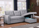 Upholstered Pull Out Sectional Sofa With Chaise by HouseOfZazla
