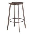 Clara - Industrial Square Barstool (Set of 2) - Espresso by HouseOfZazla
