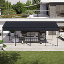 Heavy Duty Carport With Galvanized Roof And Enhanced Base - Anthracite by HouseOfZazla