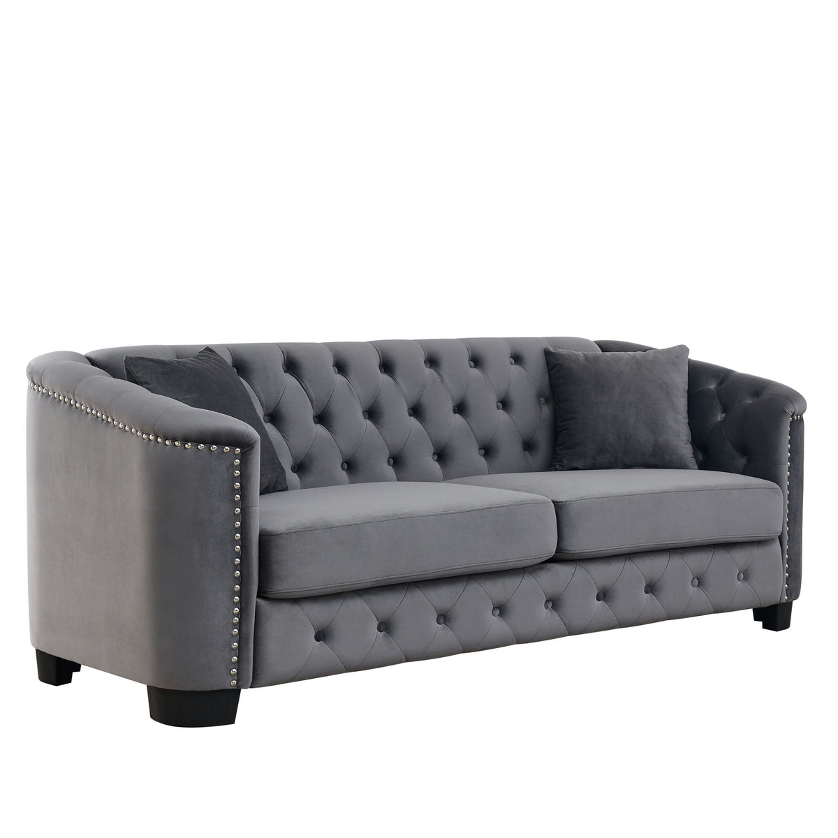 Modern Chesterfield Sofa With Tufted Backrest For Living Room, photo 3 of 36