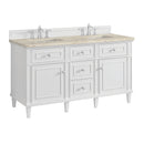 James Martin Lorelai 60" Double Bathroom Vanity, Bright White
