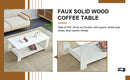 A modern and practical white coffee table. The double layered coffee table is made of MDF material,. Suitable for living room, bedroom, and study.CT-16