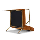 Aerin - Hammered Brass Upholstered Accent Arm Chair by HouseOfZazla