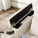 Convertible Chaise Lounge Sofa Chair With USB Ports, Cup Holders, Phone Holder And Storage by HouseOfZazla