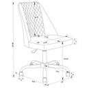 Adjustable Office Chair With Diamond Tufted Backrest Base - Brown by HouseOfZazla