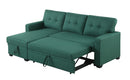 Upholstered Pull Out Sectional Sofa With Chaise by HouseOfZazla