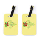 Christmas Tree Fleur de lis Luggage Tag