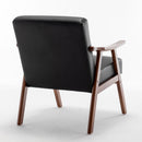 Mid Century Modern Accent Chair With Solid Wood Frame And Extra Thick Backrest by HouseOfZazla