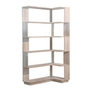 5-Tier L-Shaped Corner Bookshelf with 6 Open Shelves