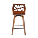 Folia - Mid Century Modern Fixed Height Counter Stool With Swivel (Set of 2)