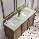 James Martin Bristol 60" Double Bathroom Vanity, Whitewashed Walnut