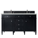 James Martin Brittany 60" Double Bathroom Vanity, Black Onyx
