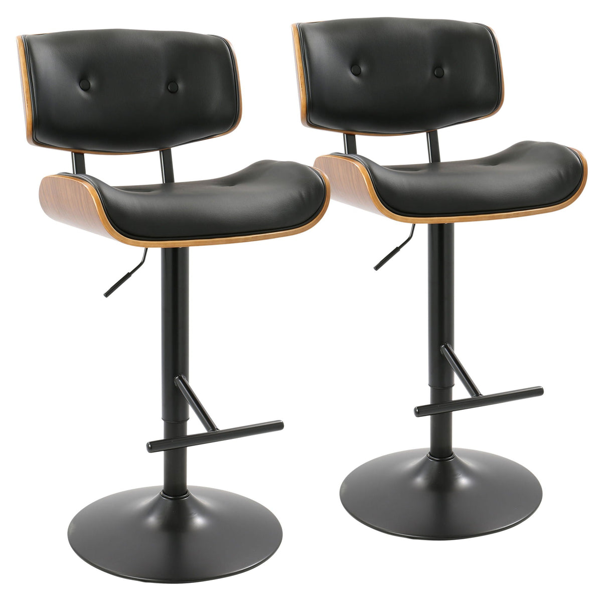 Lombardi - Mid Century Modern Adjustable Barstool, photo 3 of 16