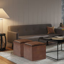 Rockwood - Upholstered Cube Storage Ottoman With Tray by Unique Piece Furniture