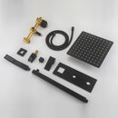 Brass Shower System With 10" Rainfall Shower Head And Handheld Sprayer - Matte Black by HouseOfZazla