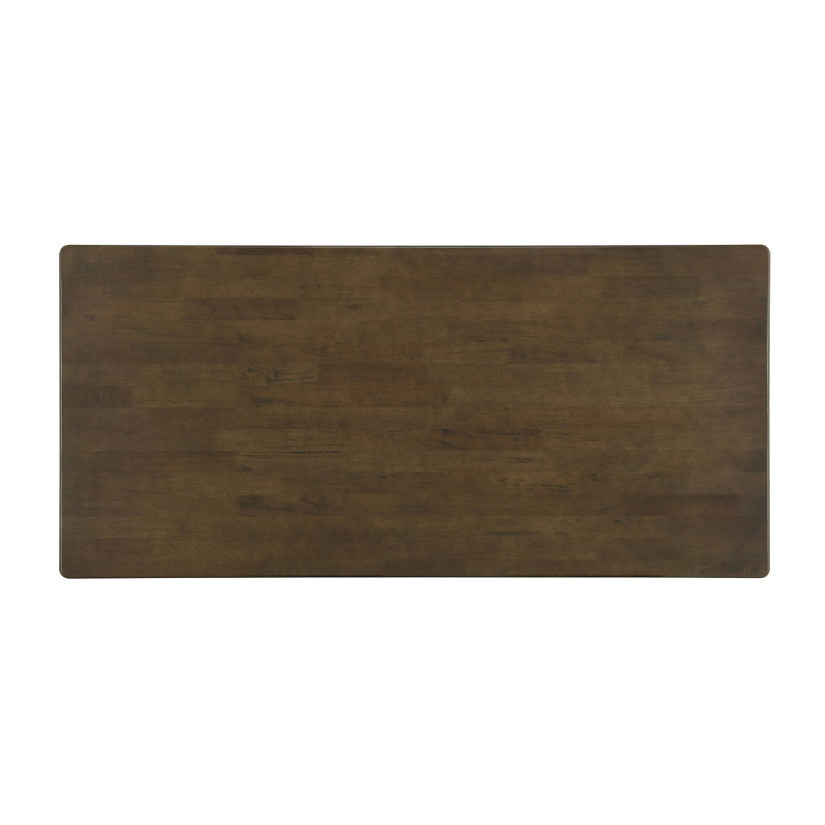 Walnut-Colored Rubber Wood Dining Table with Rattan Accents, photo 6 of 9