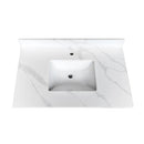 37-inch Quartz Bathroom Vanity Top with Undermount Single Bowl by HouseOfZazla