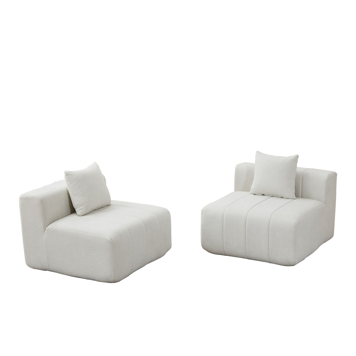 Modular Sectional Sofa With 2 Pillows, Symmetrical Design, photo 32 of 40