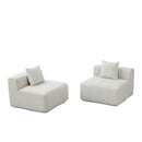 Modular Sectional Sofa With 2 Pillows, Symmetrical Design by HouseOfZazla