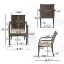 6 Pcs Outdoor Acacia Wood Dining Set with PE Rattan Stacking Chair by HouseOfZazla