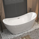 Freestanding Tub With Overflow And Pop Up Drain, Ergonomic Design by HouseOfZazla