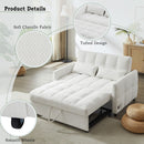 Loveseat Sofa Pull-Out Bed With Adjustable Backrest, 3 USB Ports And 2 Lumbar Pillows For Living Room by HouseOfZazla