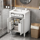 Bathroom Vanity With 2 Doors And Tip Out Drawer, Soft Closing Hinges by Unique Piece Furniture