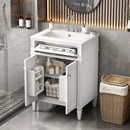 Bathroom Vanity With 2 Doors And Tip Out Drawer, Soft Closing Hinges by Unique Piece Furniture