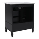 30" Bathroom Vanity With Sink, 3 Drawers, Adjustable Feet by HouseOfZazla