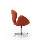 Upholstered Swivel Lounge Chair With Adjustable Height - Orange by HouseOfZazla